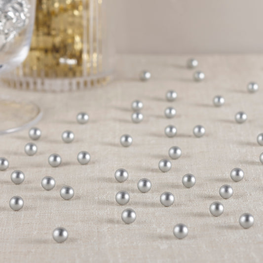 Matt Silver Table Pearls - Love Struck