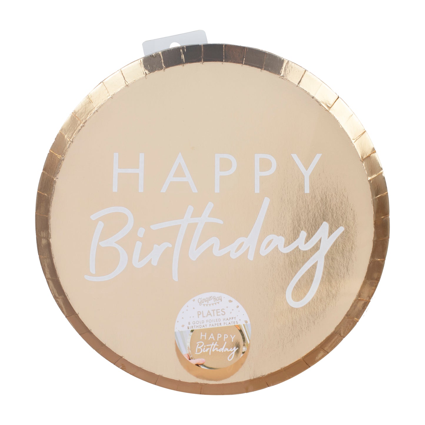 Gold Foiled Happy Birthday Plate