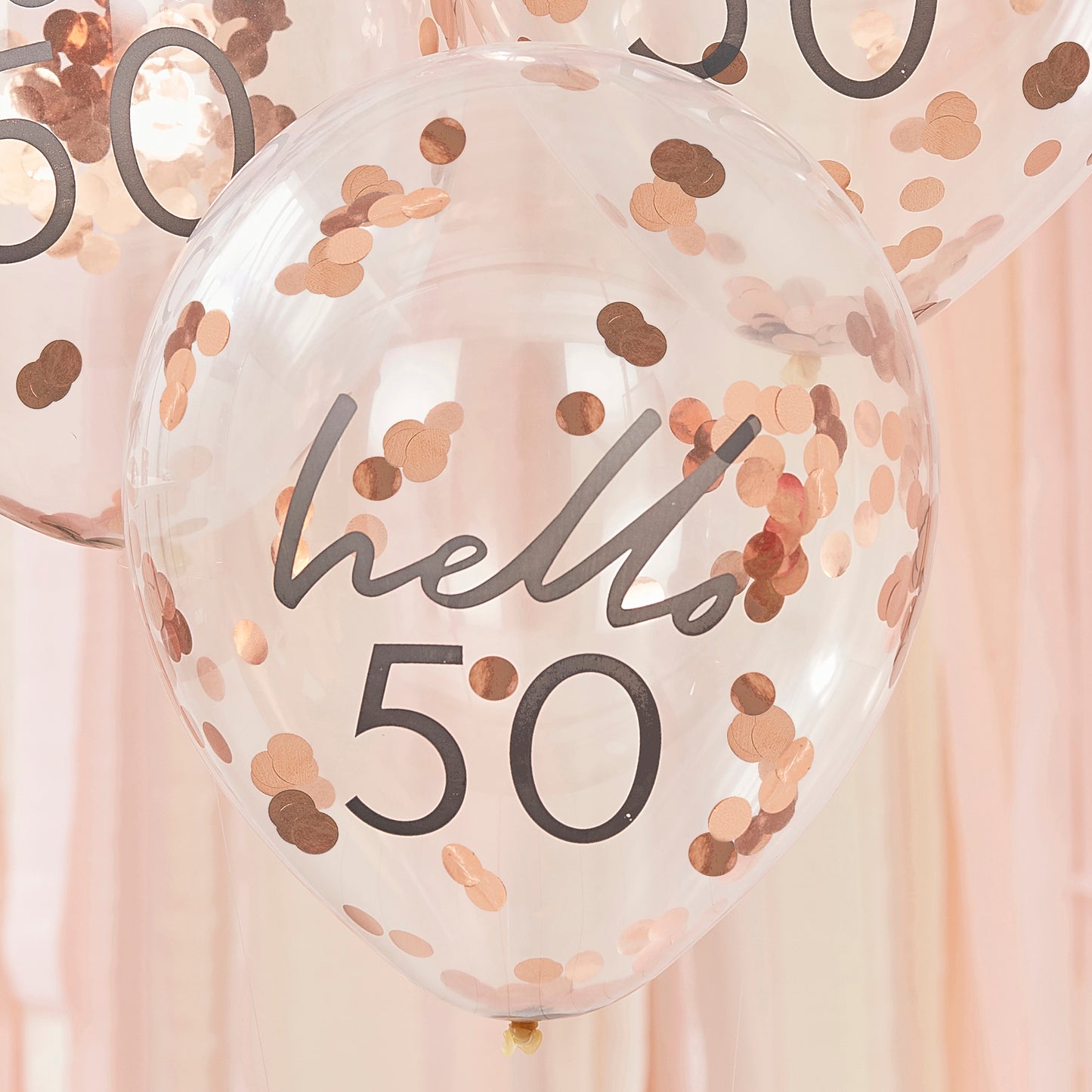 Hello 50 Birthday Balloons