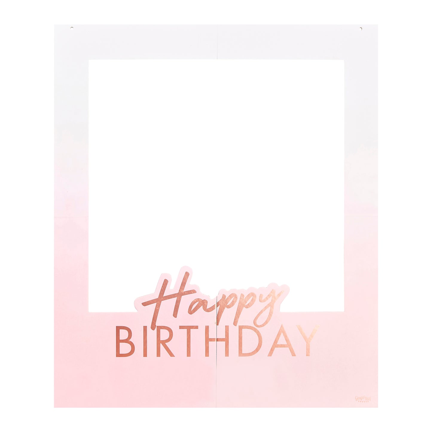 Rose Gold Foiled Personalised Happy Birthday Selfie Photo Booth Frame