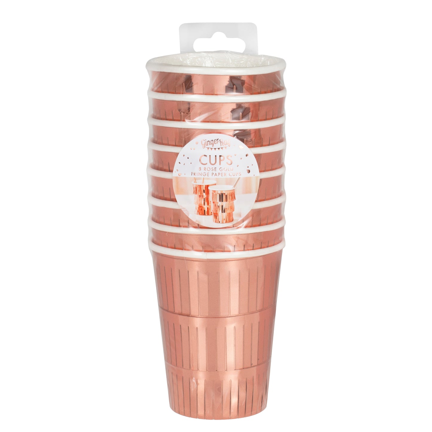 Fringe Rose Gold Paper Cups