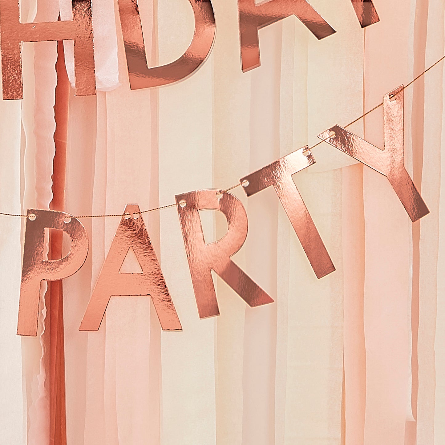 Rose Gold Personalised Birthday Banner