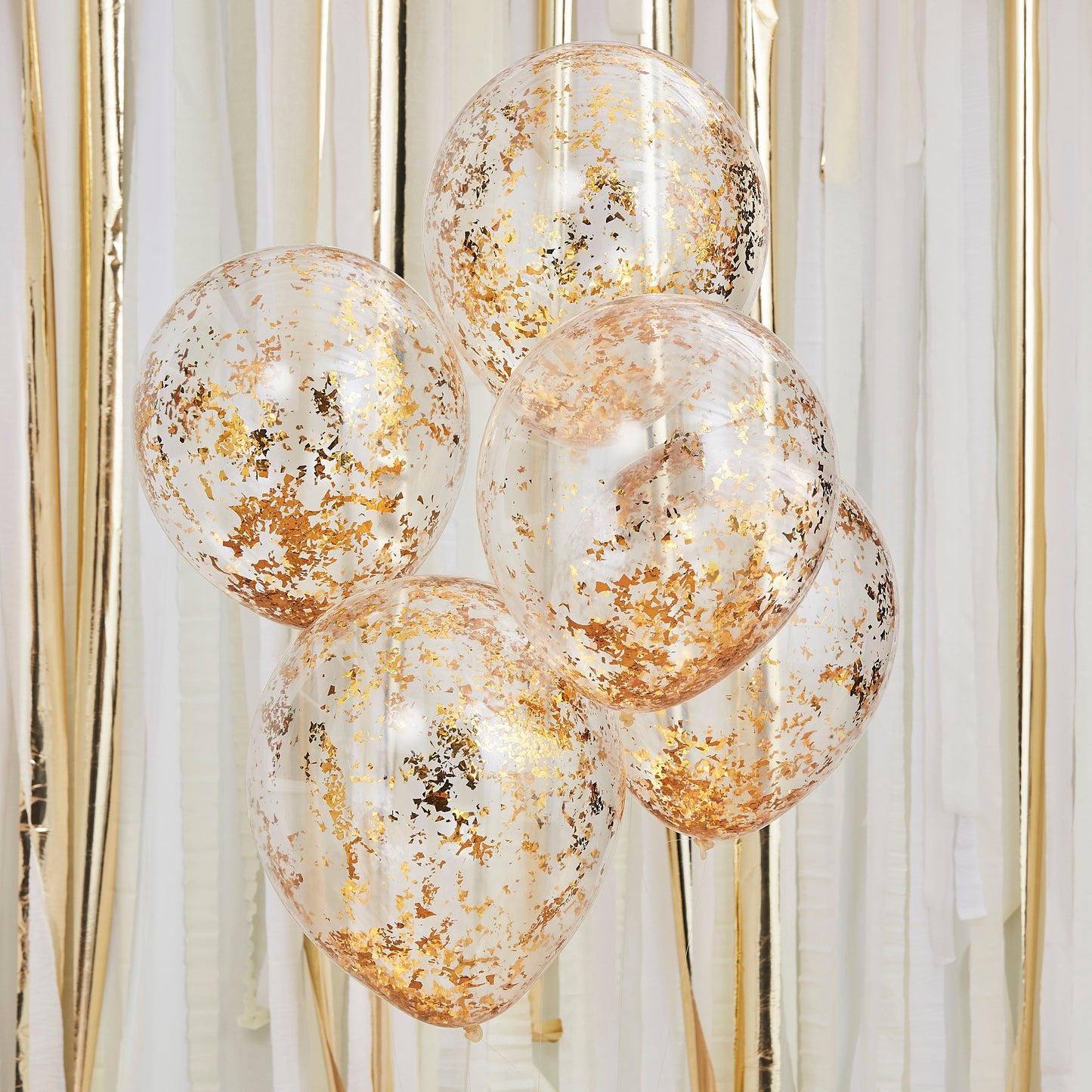 Gold Confetti Balloons