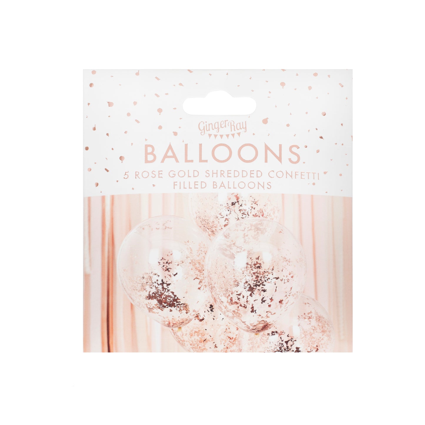 Rose Gold Confetti Balloons