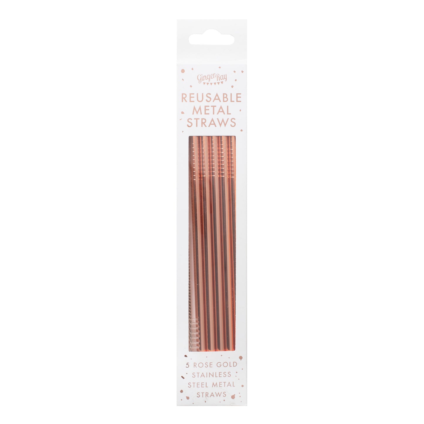 Rose Gold Stainless Steel Straws