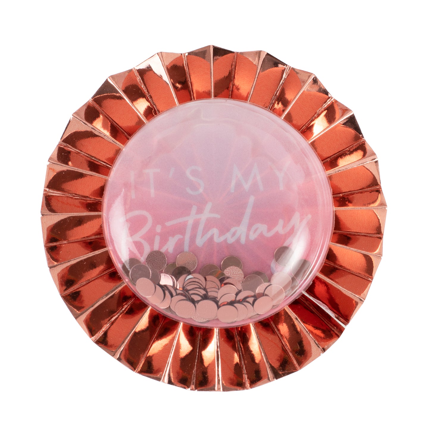 It's My Birthday Rose Gold Bubble Badge