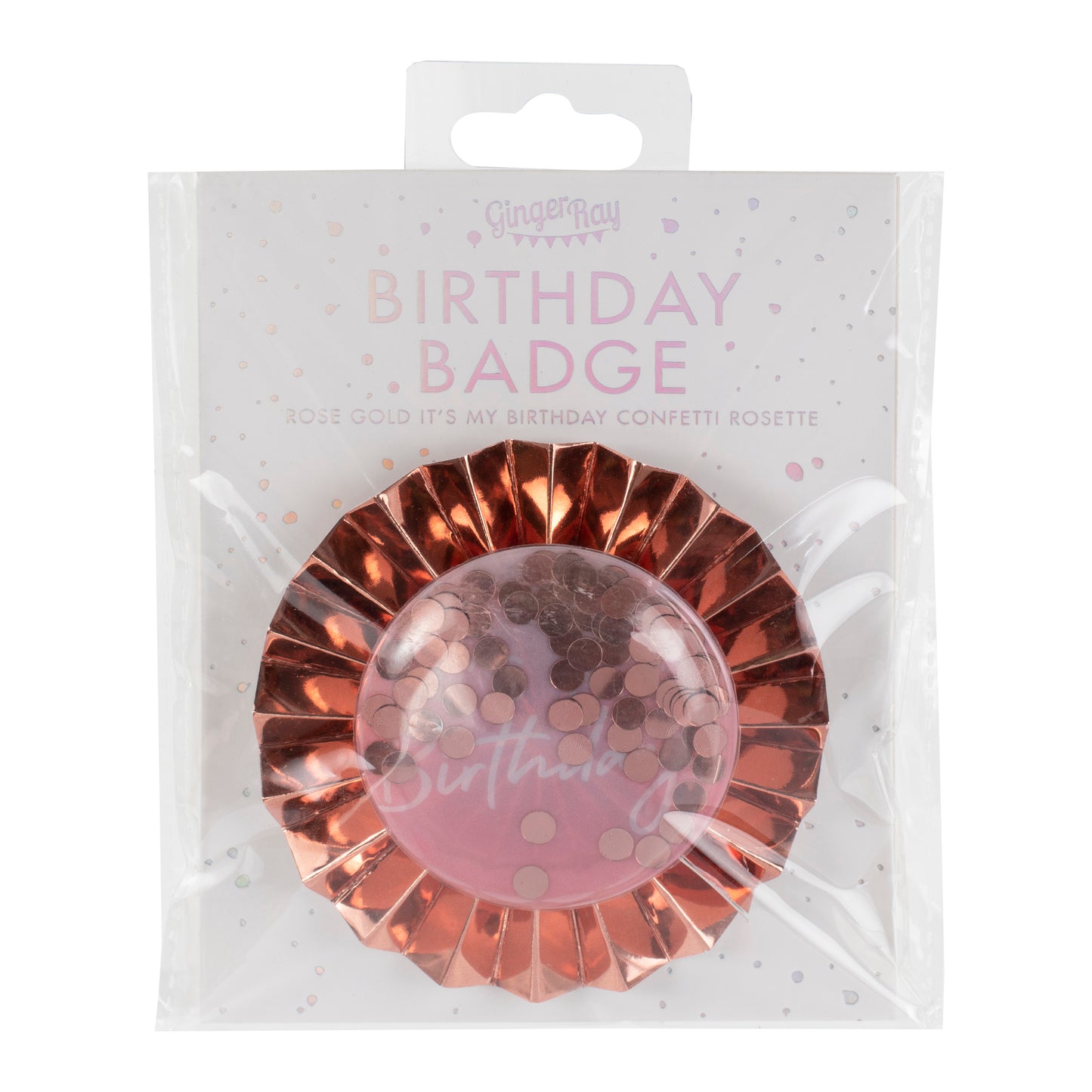 It's My Birthday Rose Gold Bubble Badge