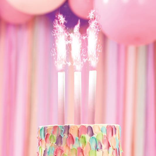 Cake Fountain Candles Pink Ombre