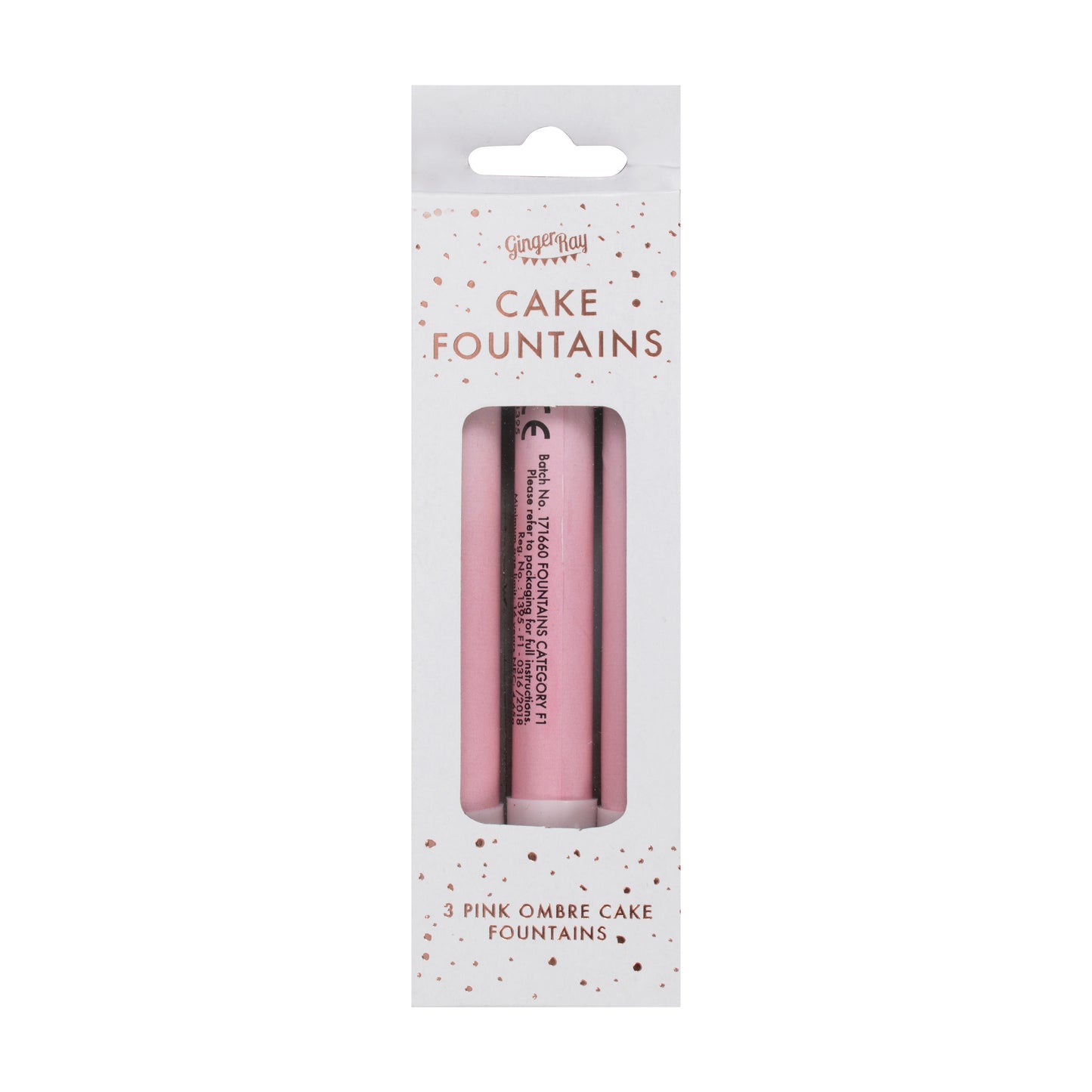 Cake Fountain Candles Pink Ombre