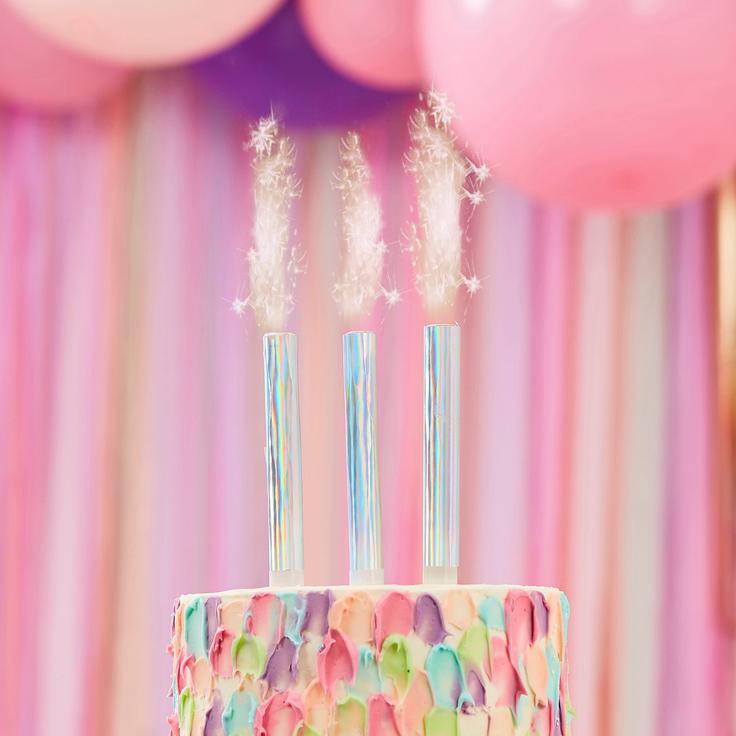 Cake Fountain Candles Iridescent