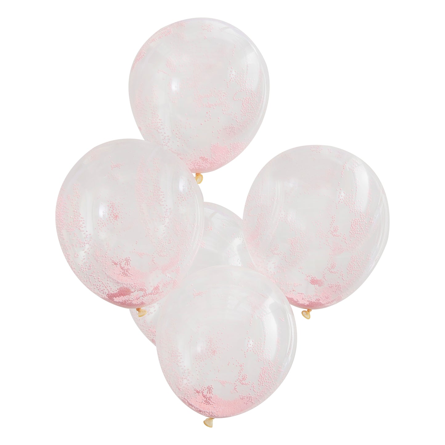 Pastel Pink Bead Confetti Filled Balloons