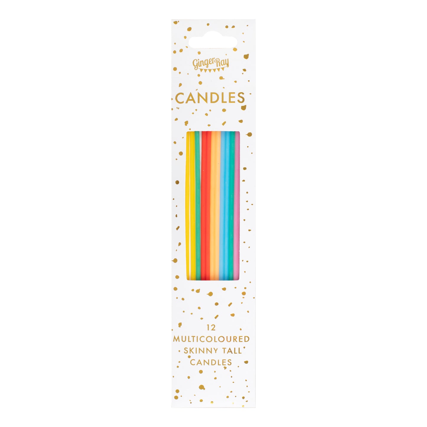 Tall Multi-Coloured Birthday Cake Candles
