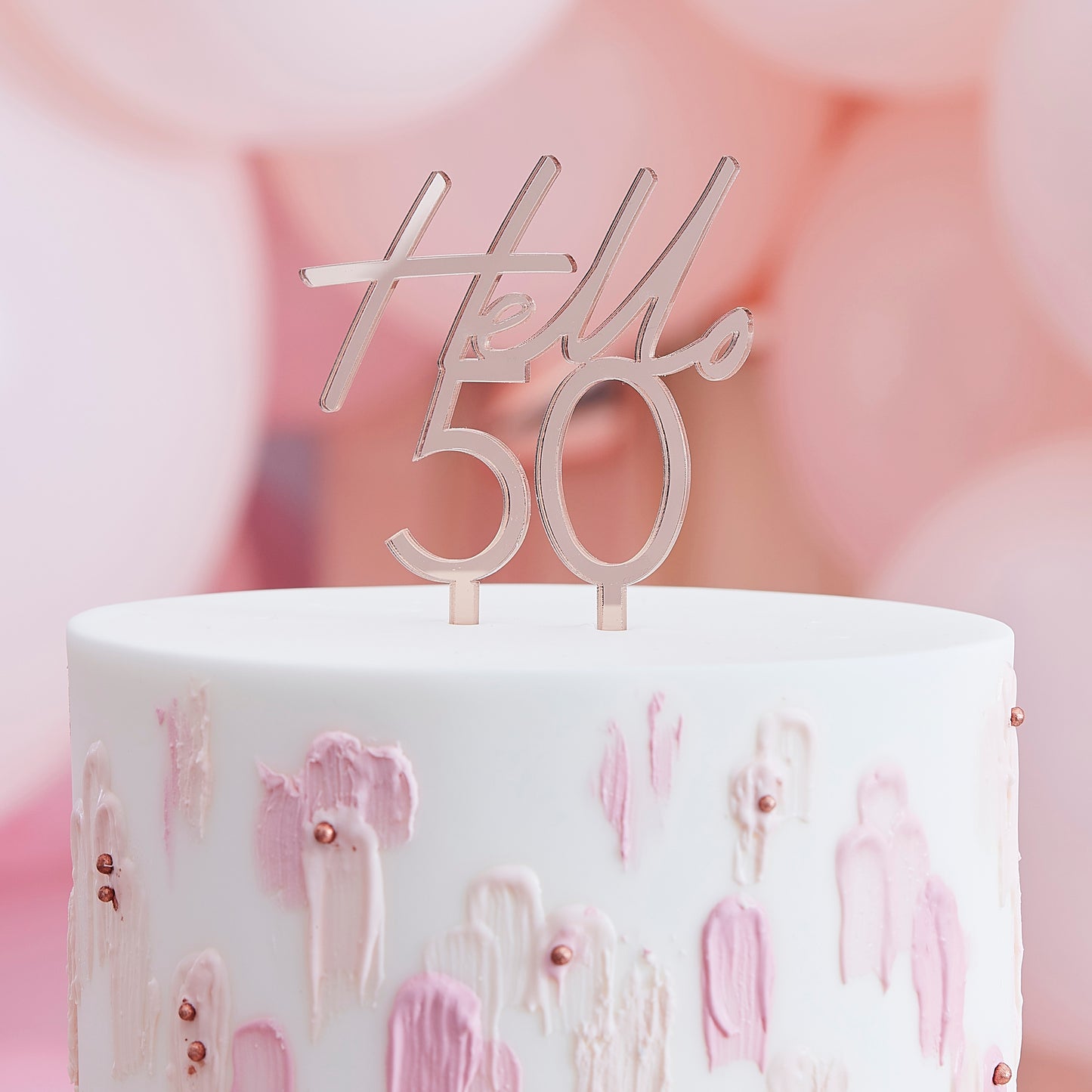 50th Happy Birthday Cake Topper