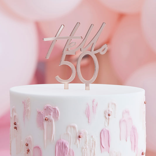 50th Happy Birthday Cake Topper