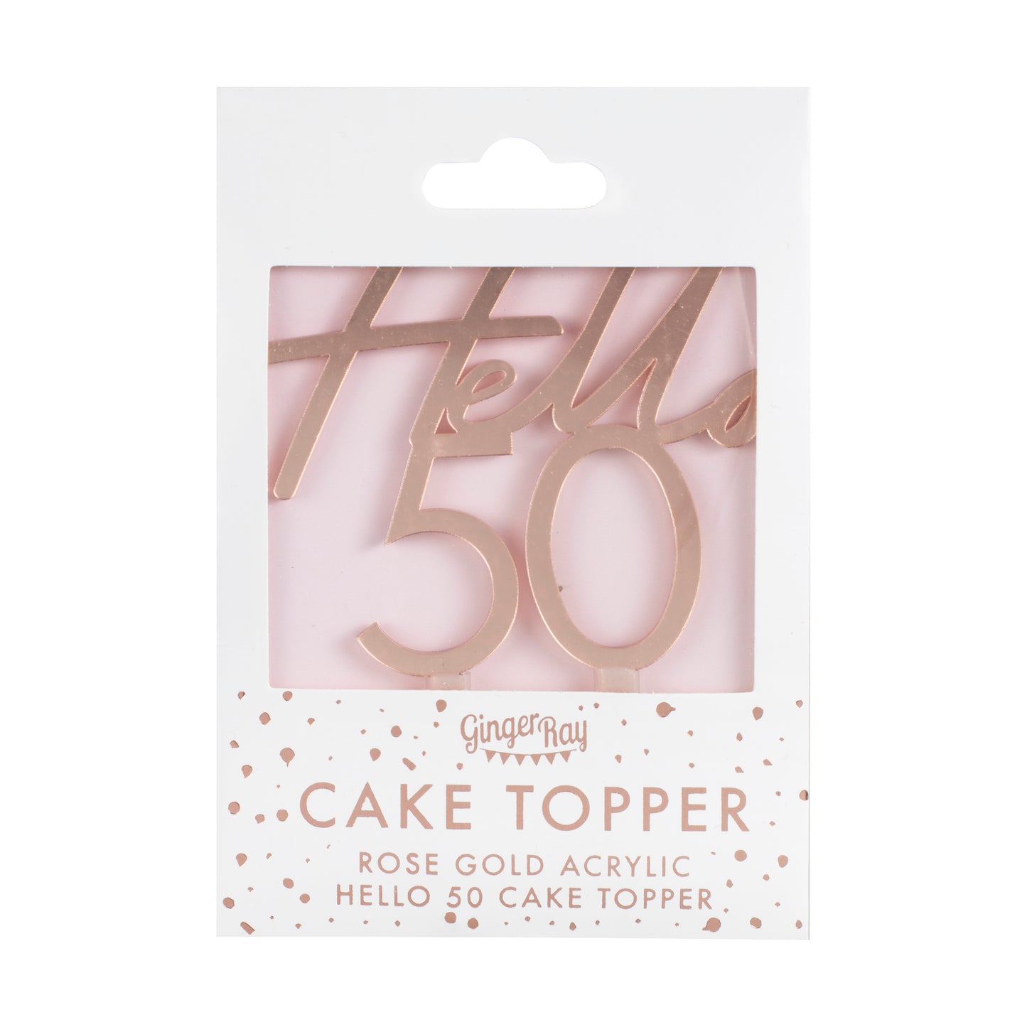 50th Happy Birthday Cake Topper