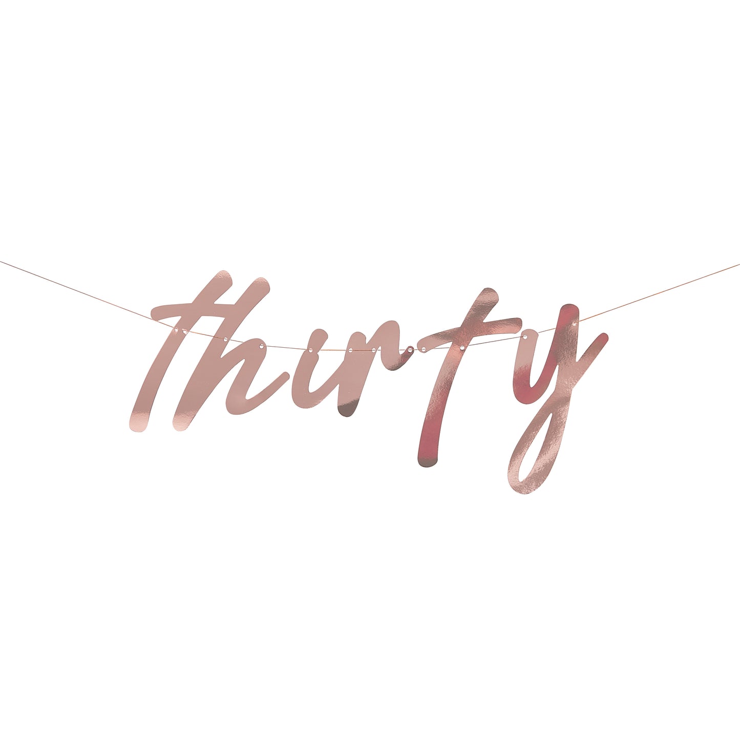 30th Rose Gold Happy Birthday Banner Bunting