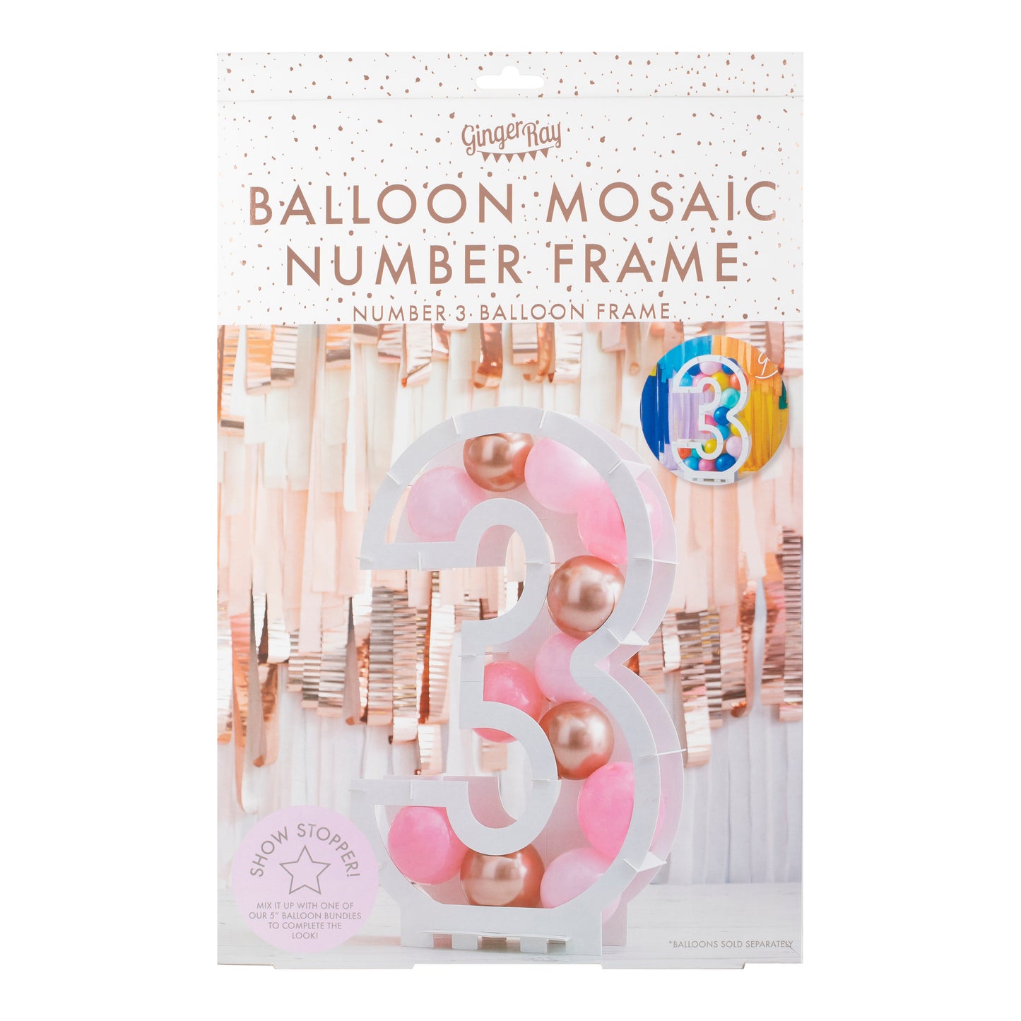Balloon Mosaic Number Stand 3