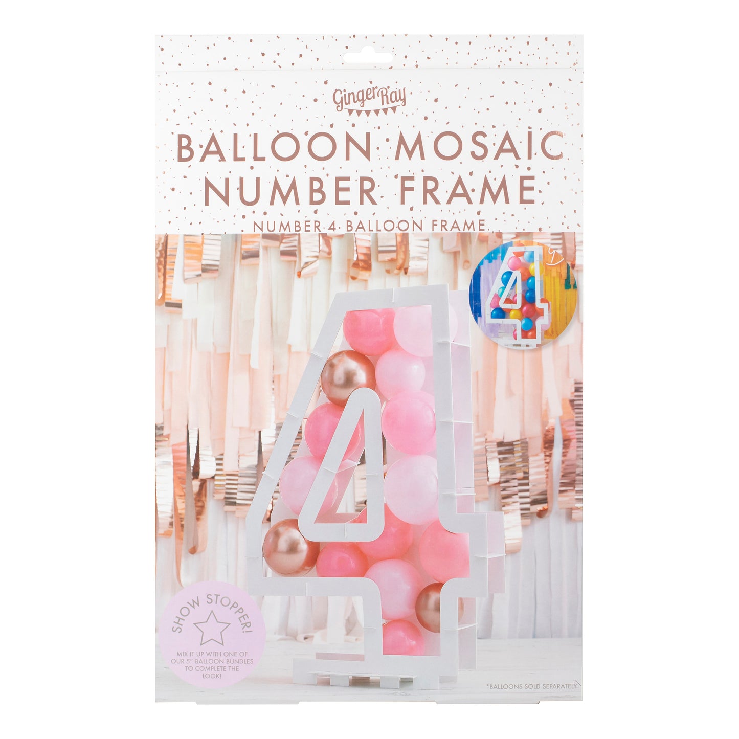 Balloon Mosaic Number Stand 4