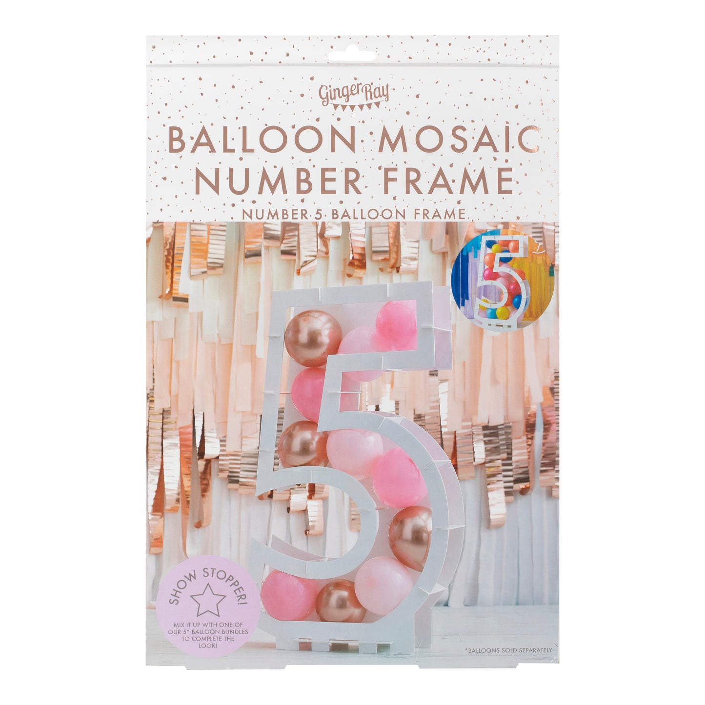 Balloon Mosaic Number Stand 5