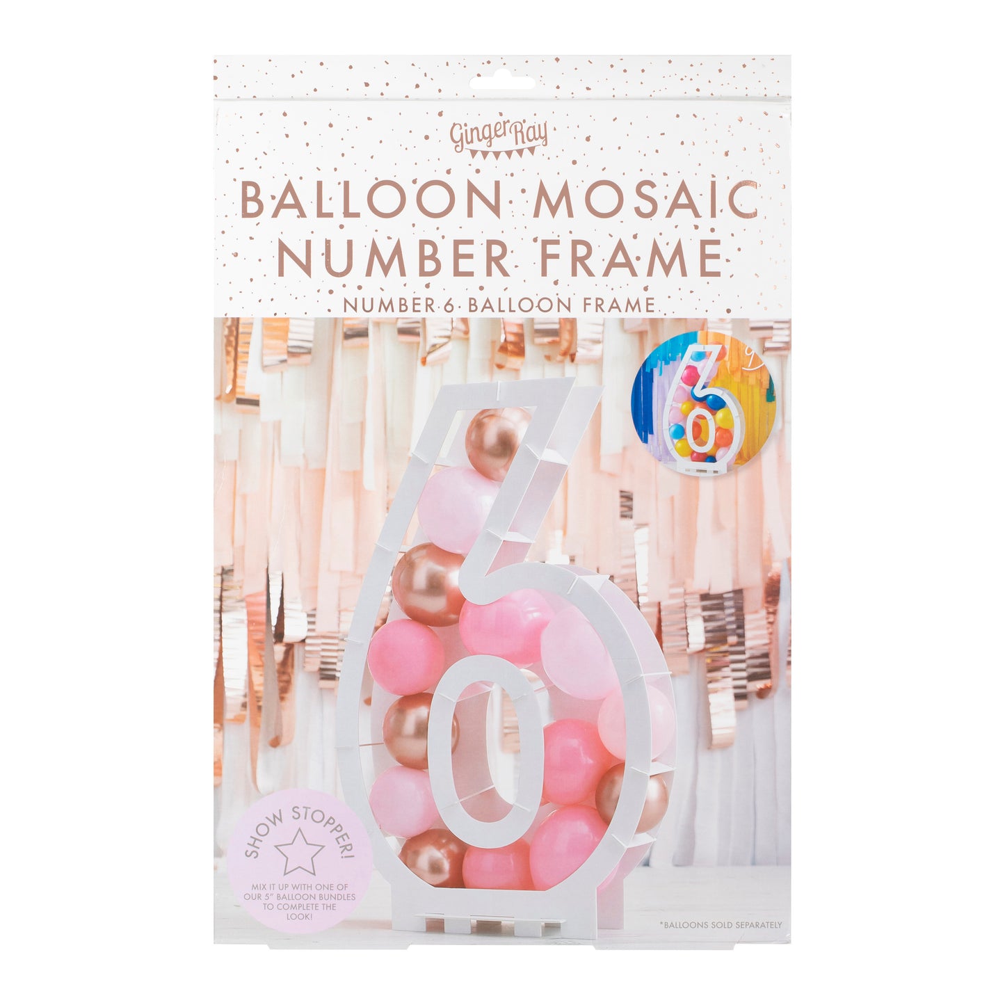 Balloon Mosaic Number Stand 6