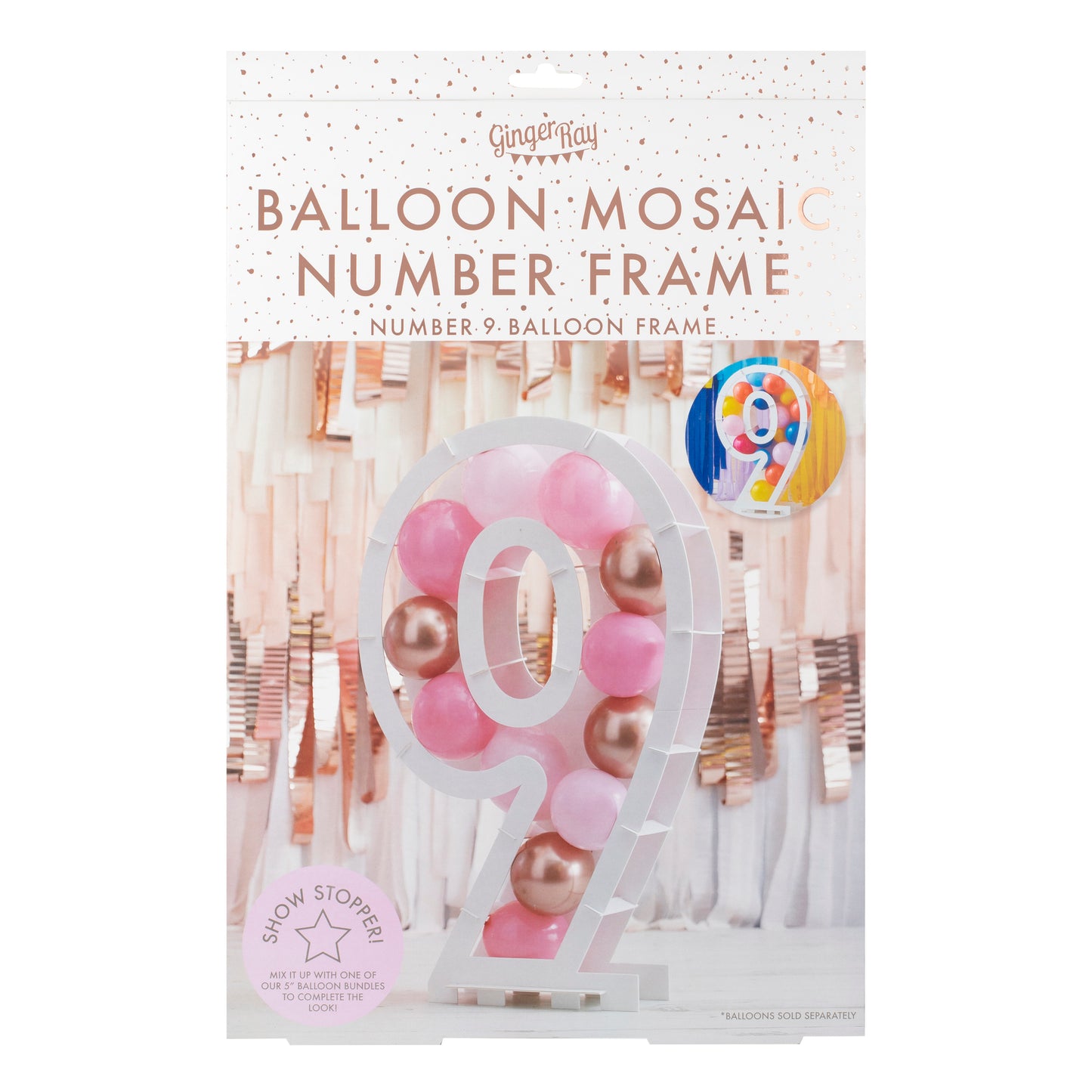 Balloon Mosaic Number Stand 9