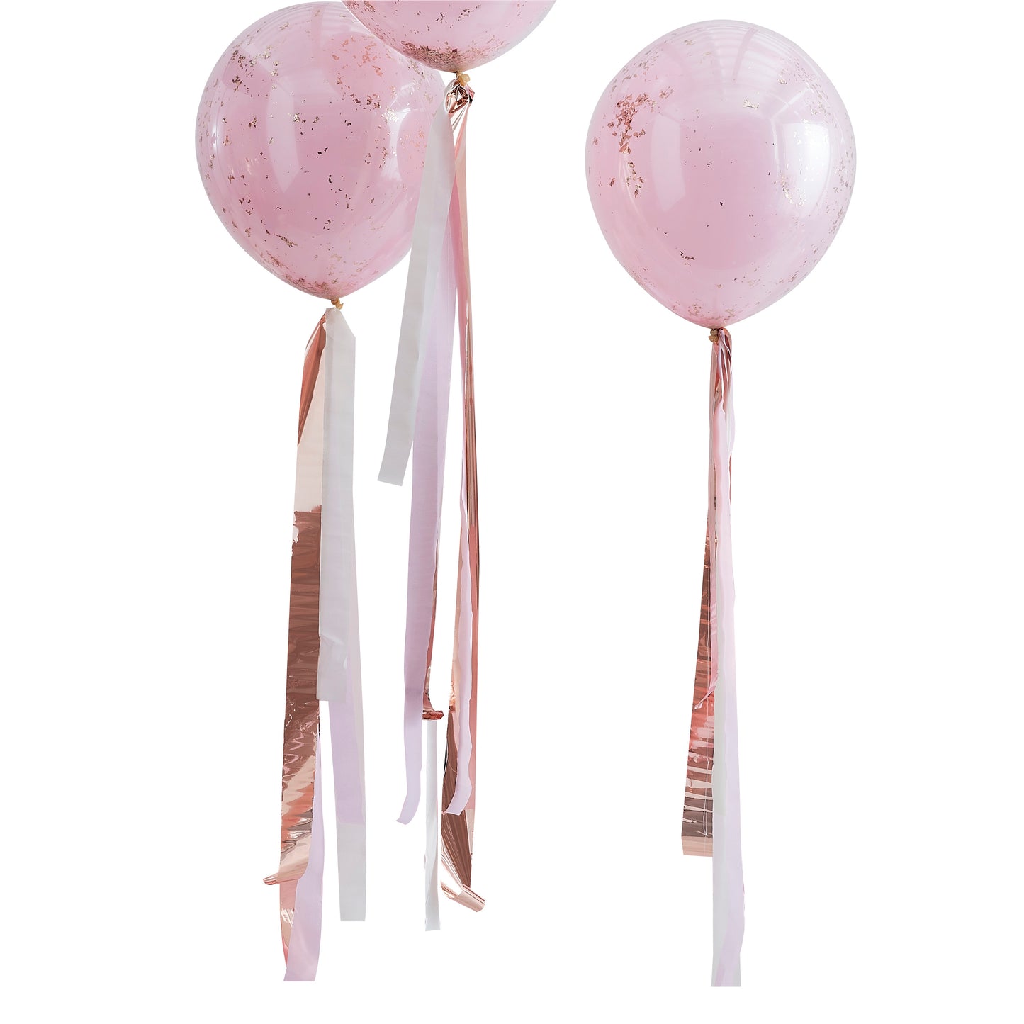 Rose Gold and Pink Streamer Balloon Tails