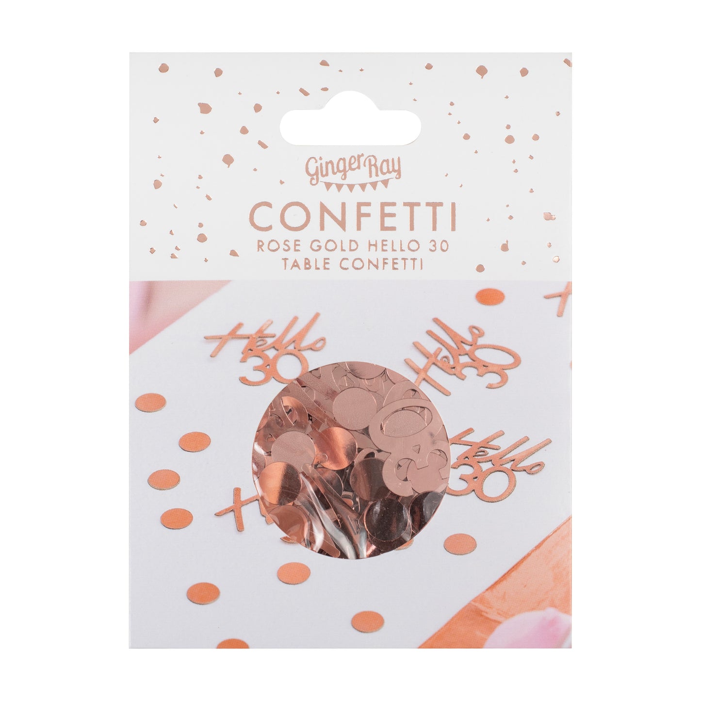 30th Rose Gold Birthday Confetti