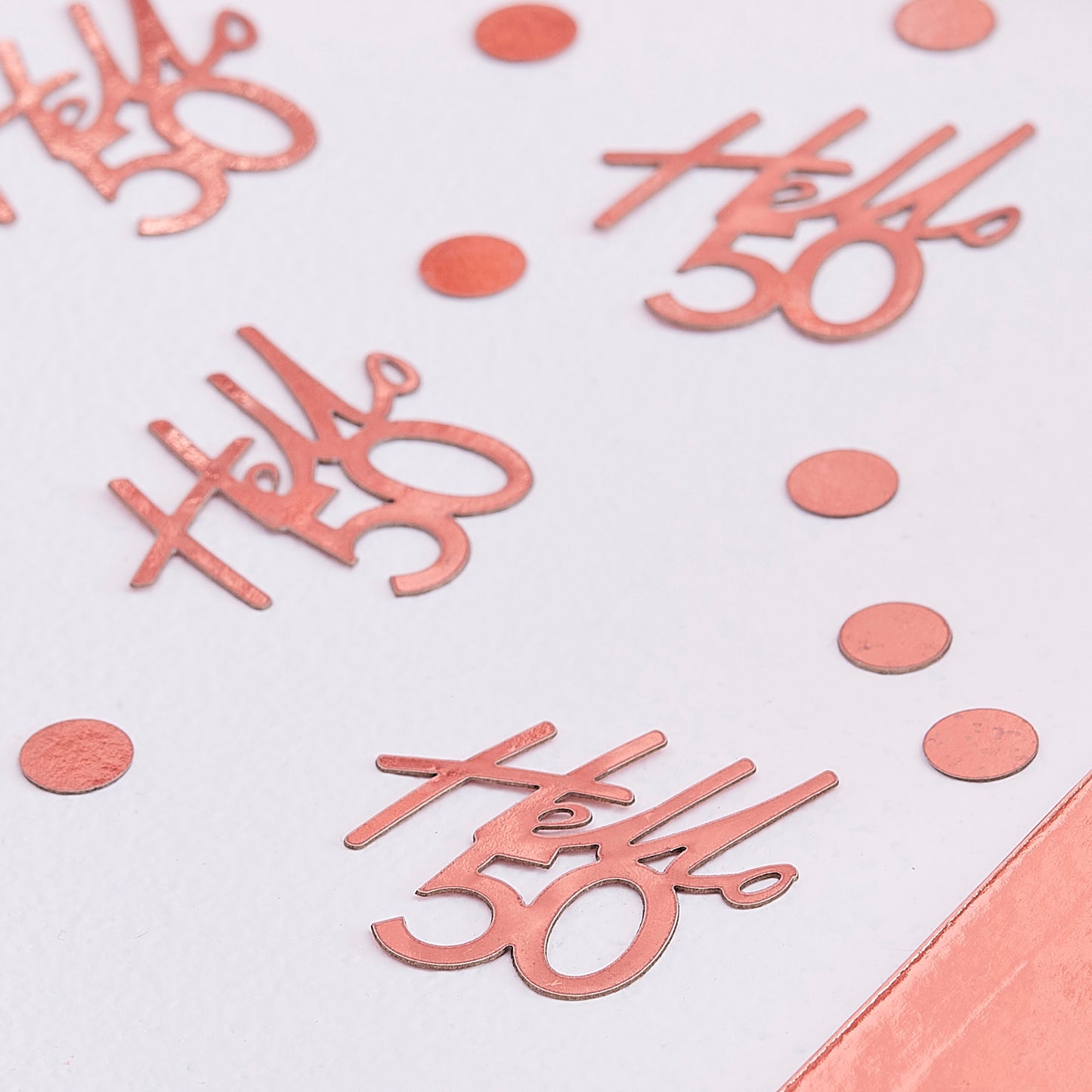 50th Rose Gold Birthday Confetti
