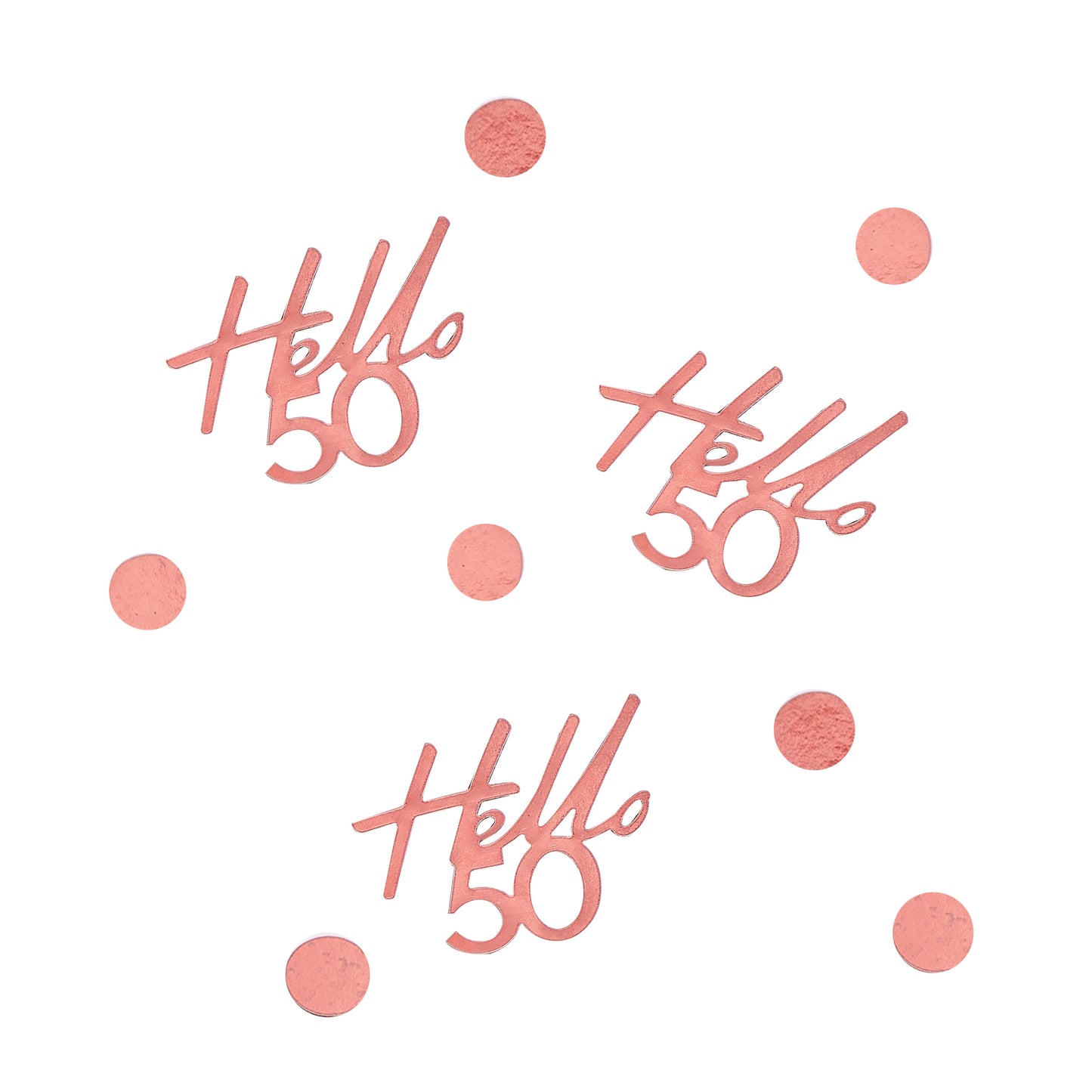 50th Rose Gold Birthday Confetti