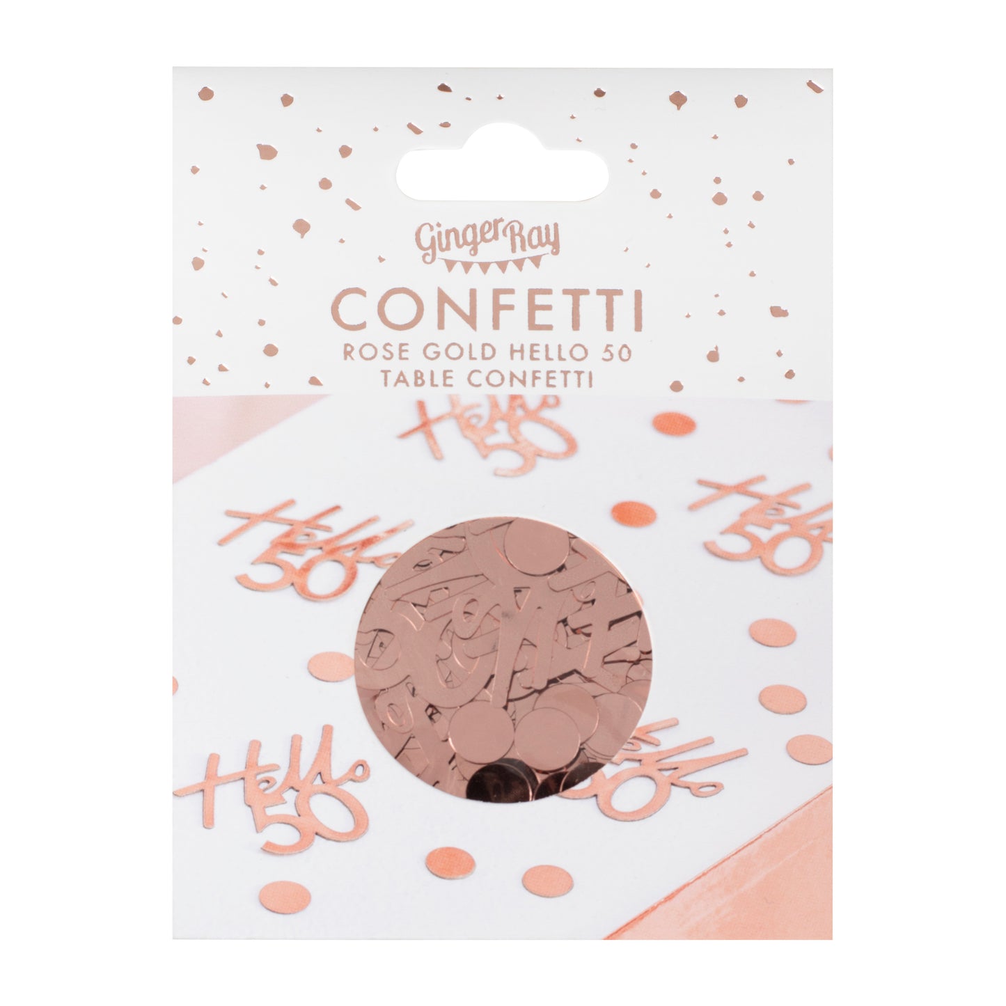 50th Rose Gold Birthday Confetti