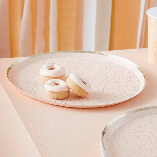 Peach and Gold Party Plates