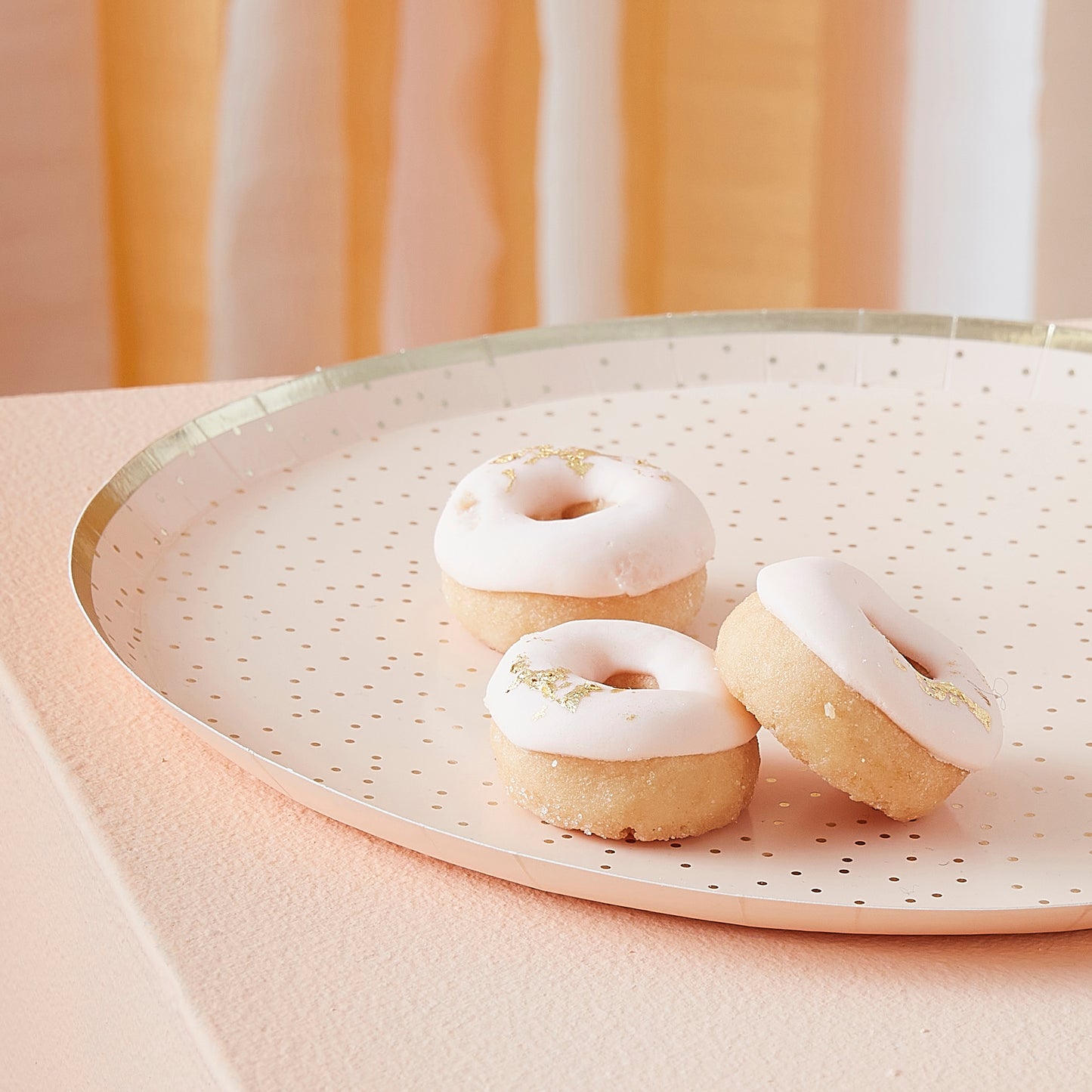 Peach and Gold Party Plates
