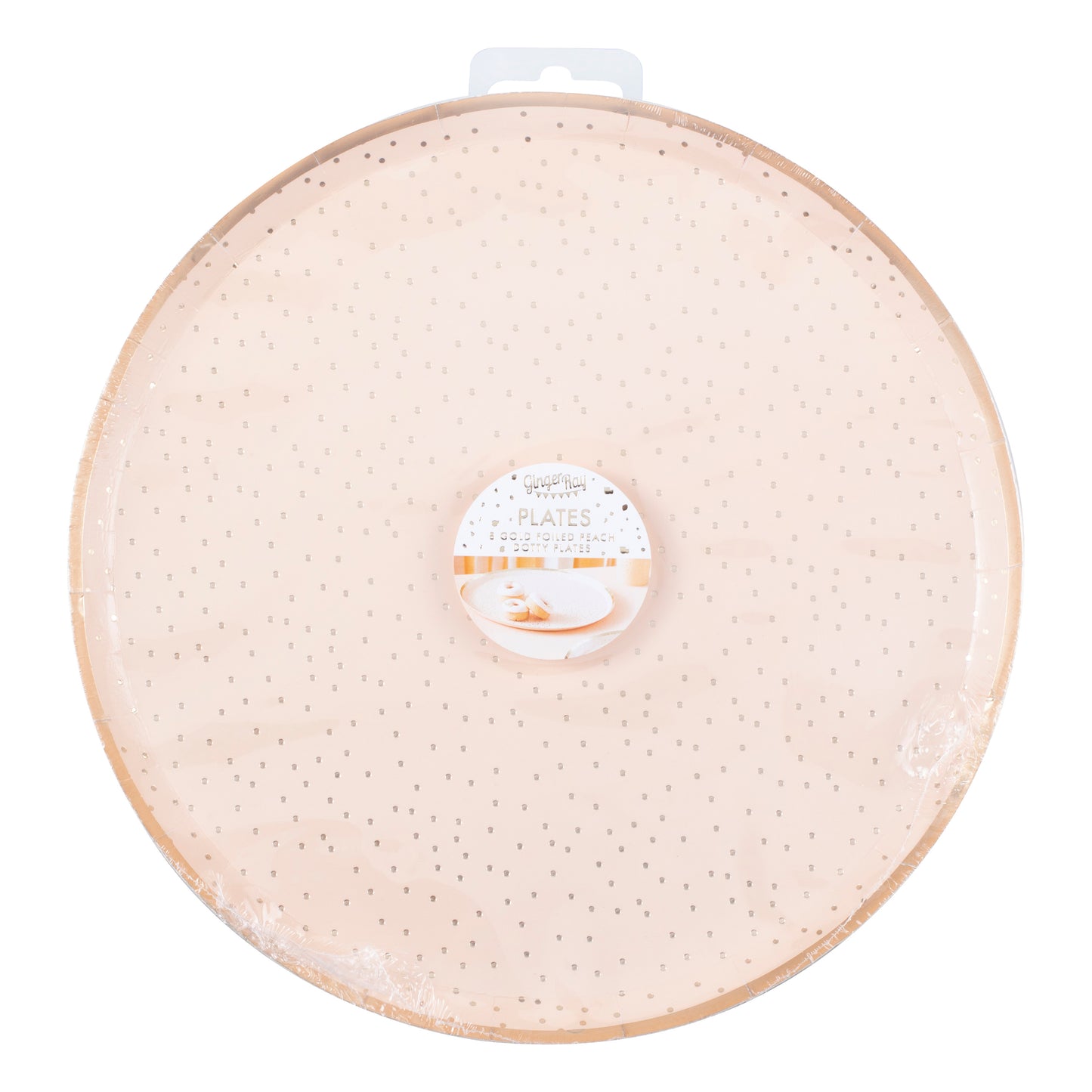 Peach and Gold Party Plates