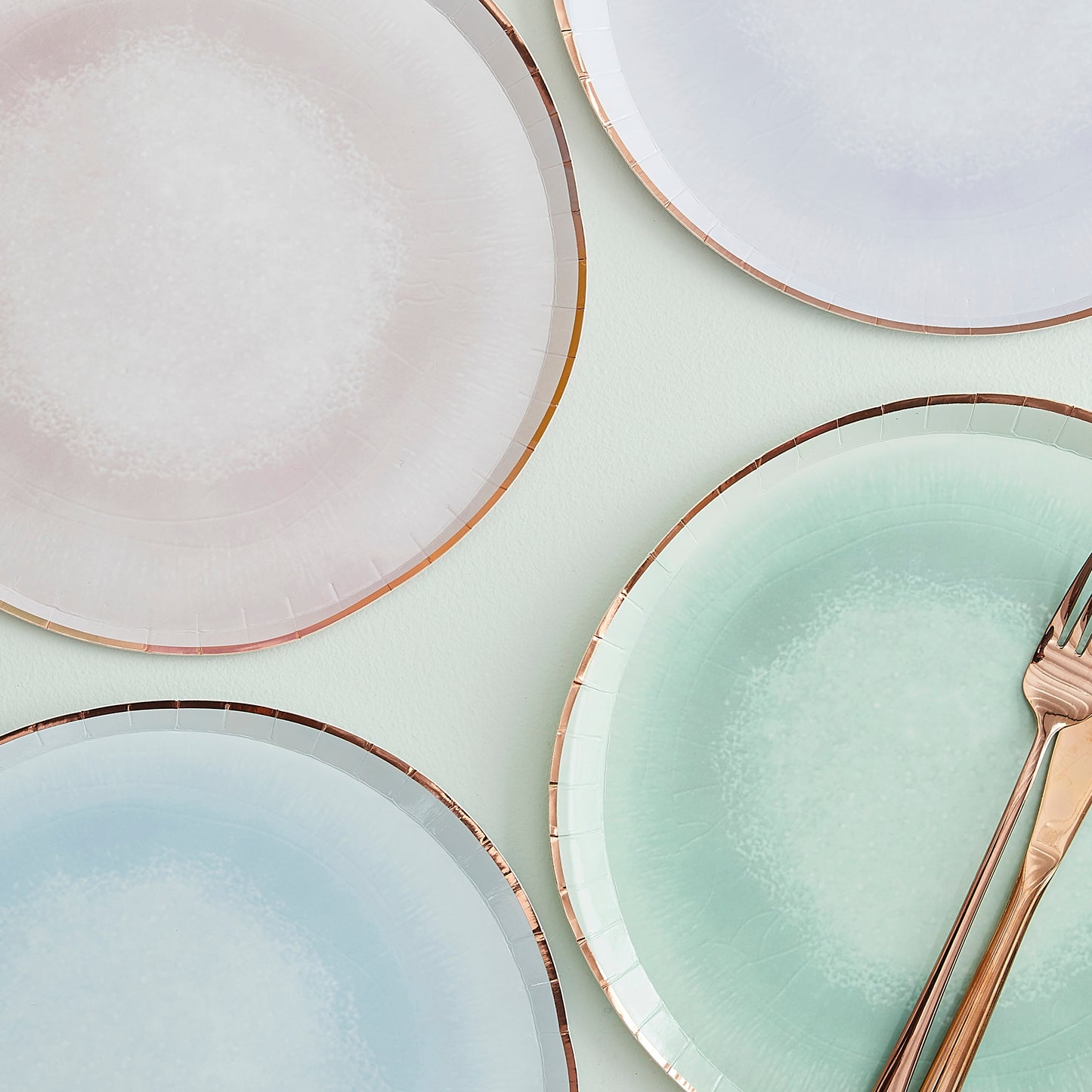 Reactive Glaze Pastel Watercolour Paper Plates