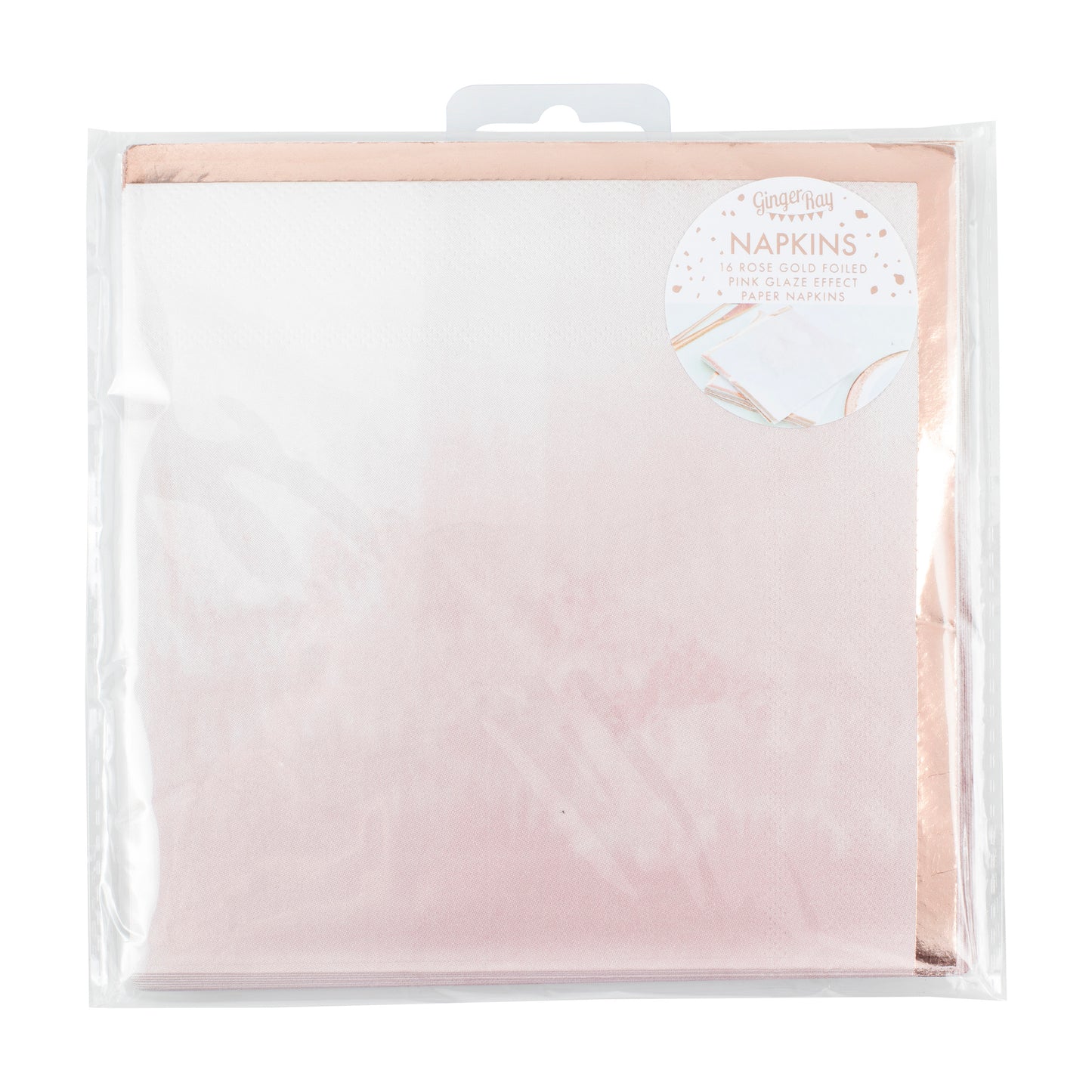 Reactive Glaze Pink Watercolour and Rose Gold Napkins