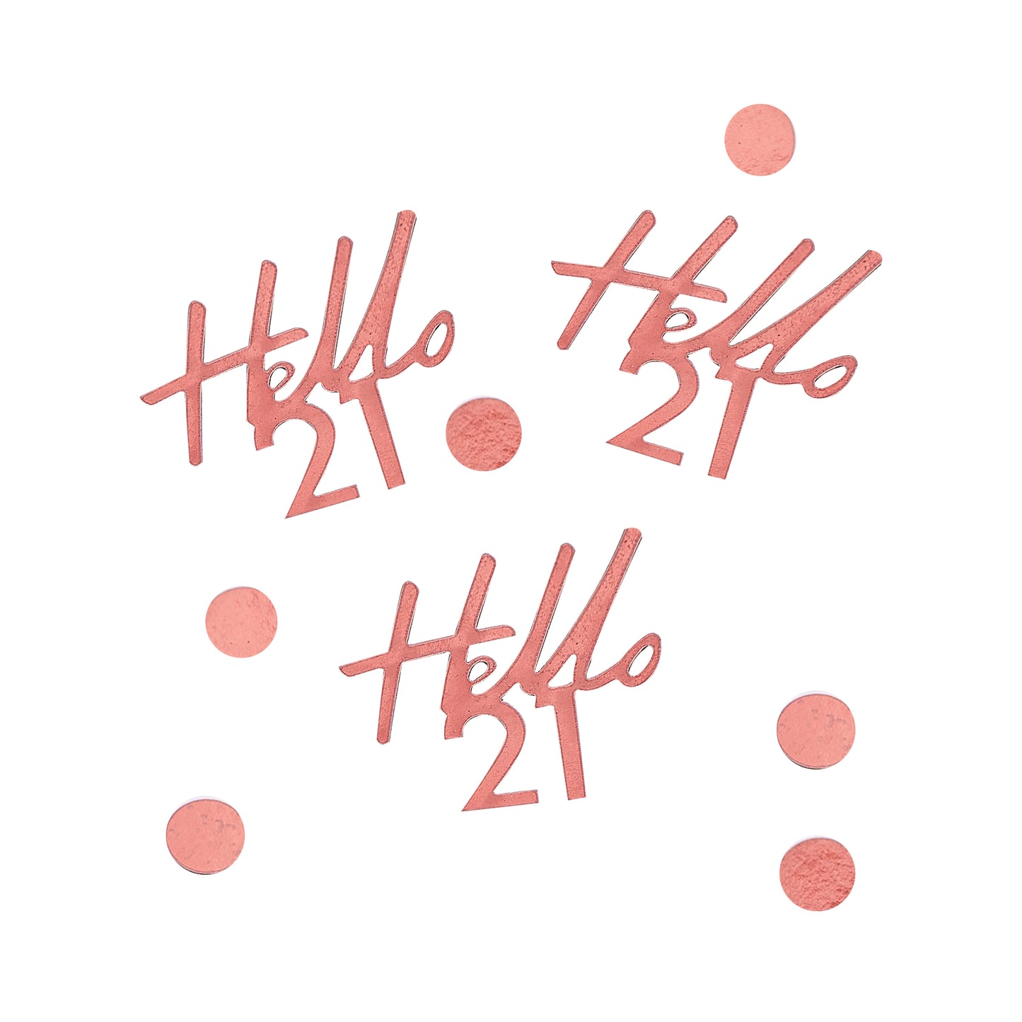 21st Rose Gold Birthday Confetti