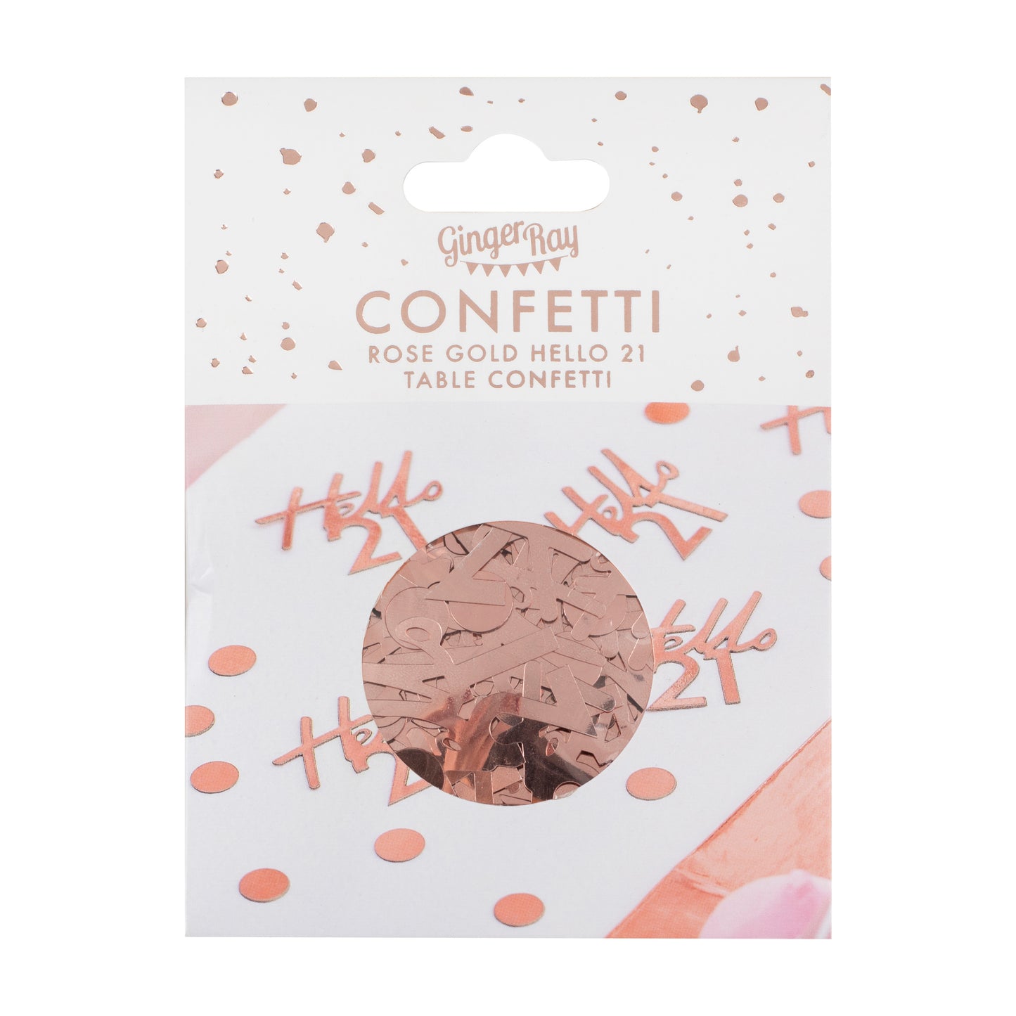 21st Rose Gold Birthday Confetti