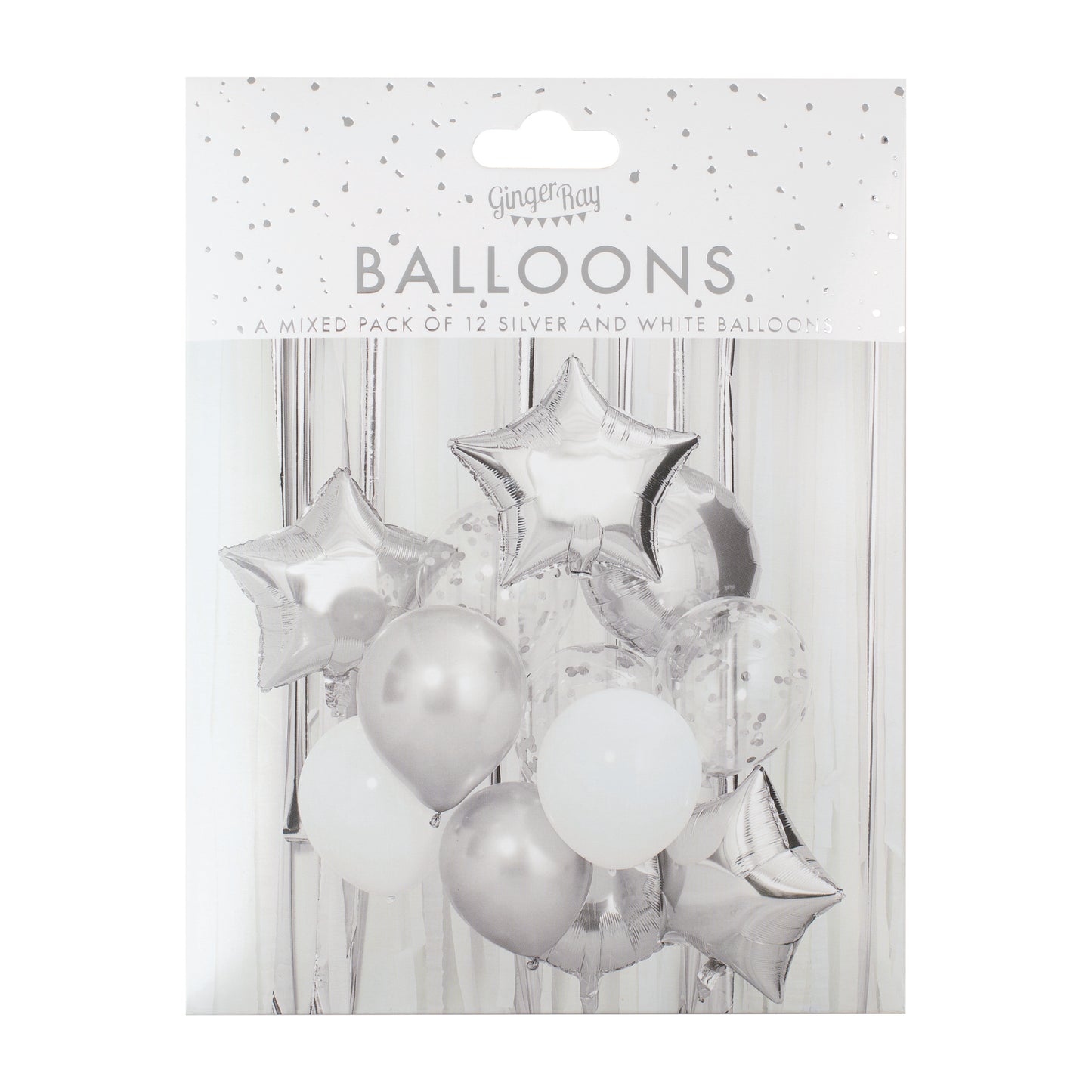 Metallic Silver Balloons Bundle