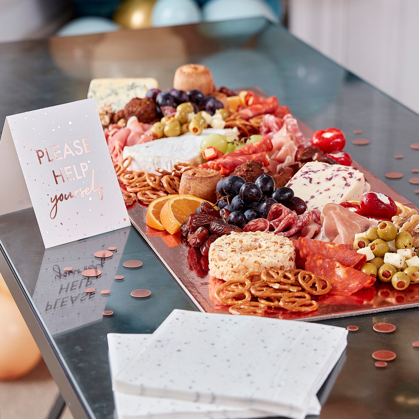 Rose Gold Food Grazing Board Table Kit