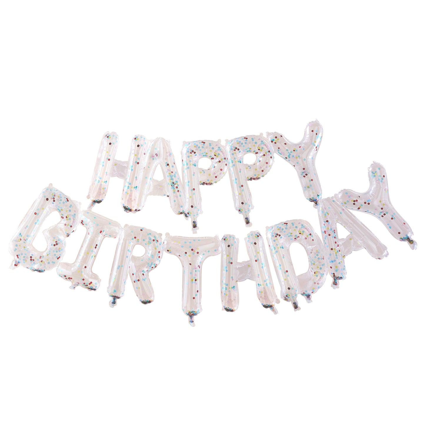 Rainbow Confetti Happy Birthday Balloon Bunting