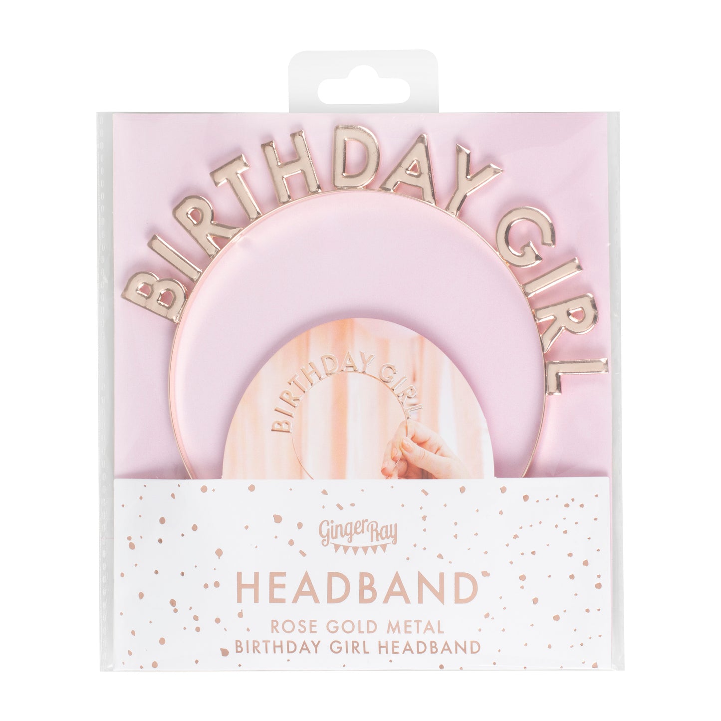 Rose Gold Birthday Girl Headband