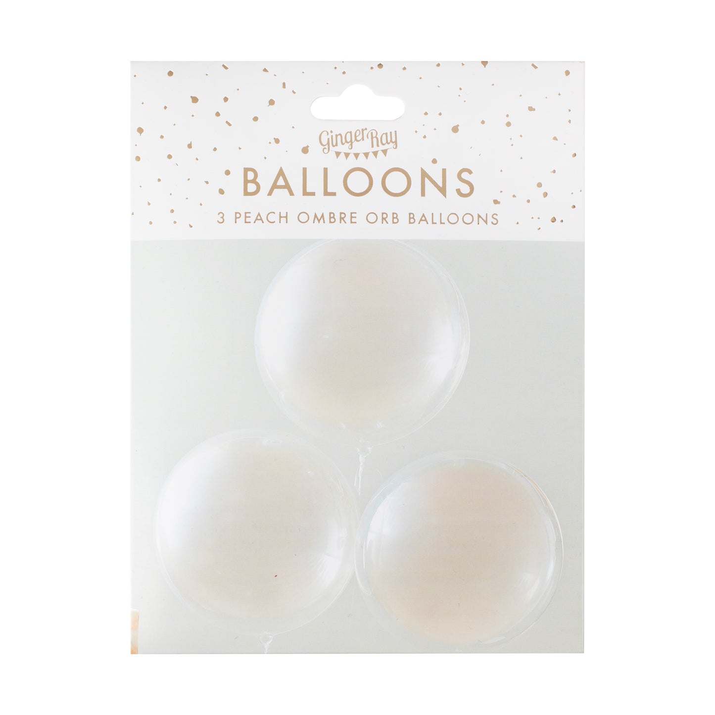 Peach Sprayed Orb Party Balloons