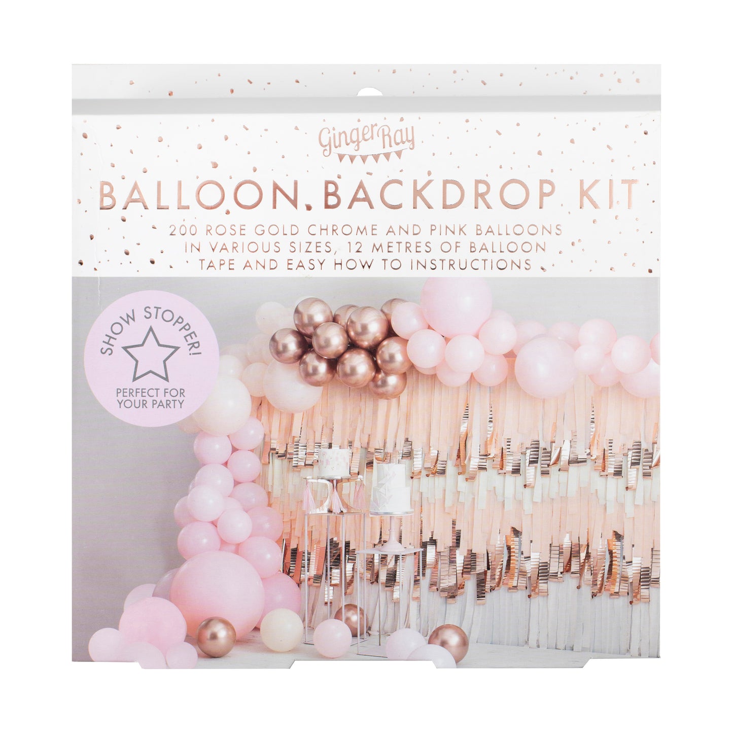 Pink and Rose Gold Balloon Arch Kit