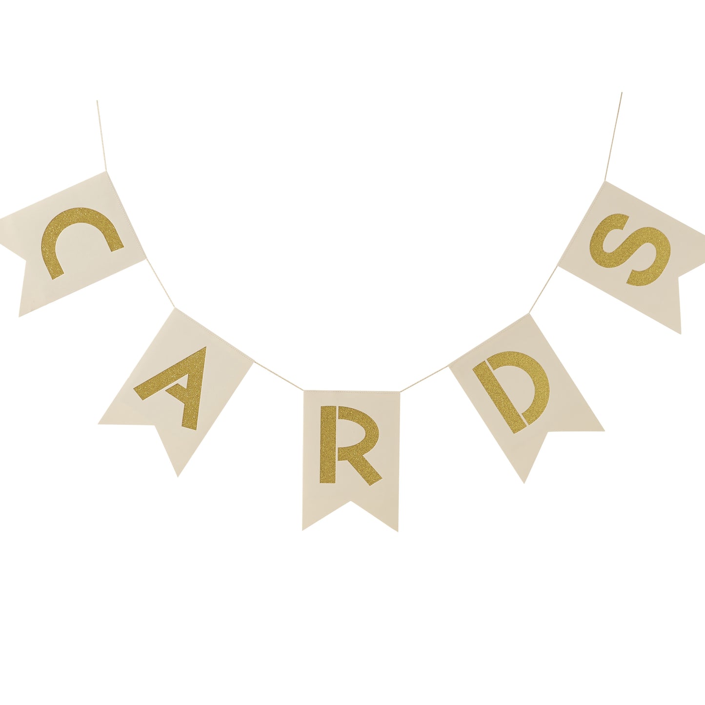 Ivory & Gold Cards Bunting - Metallic Perfection