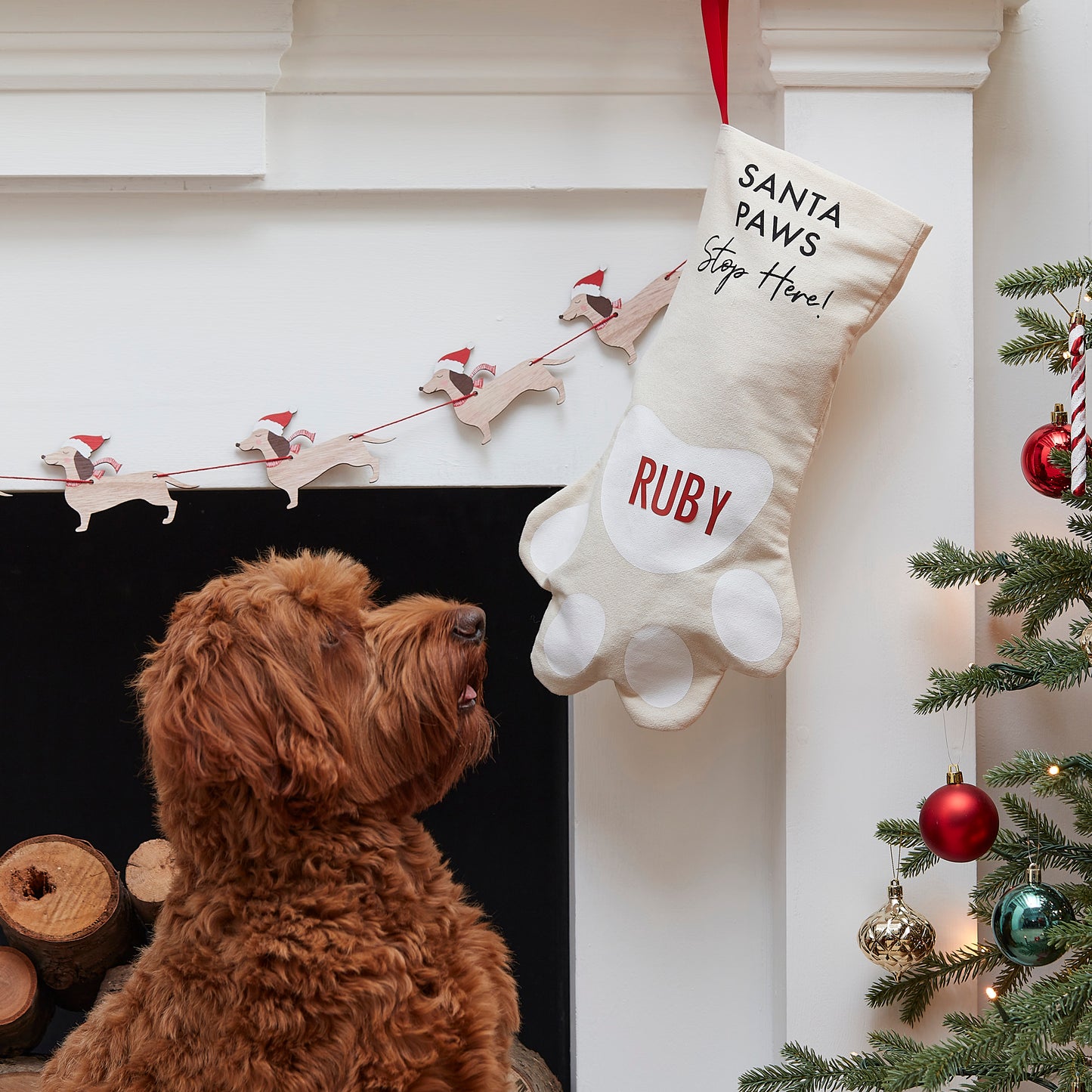 Customisable Dog Christmas Stocking