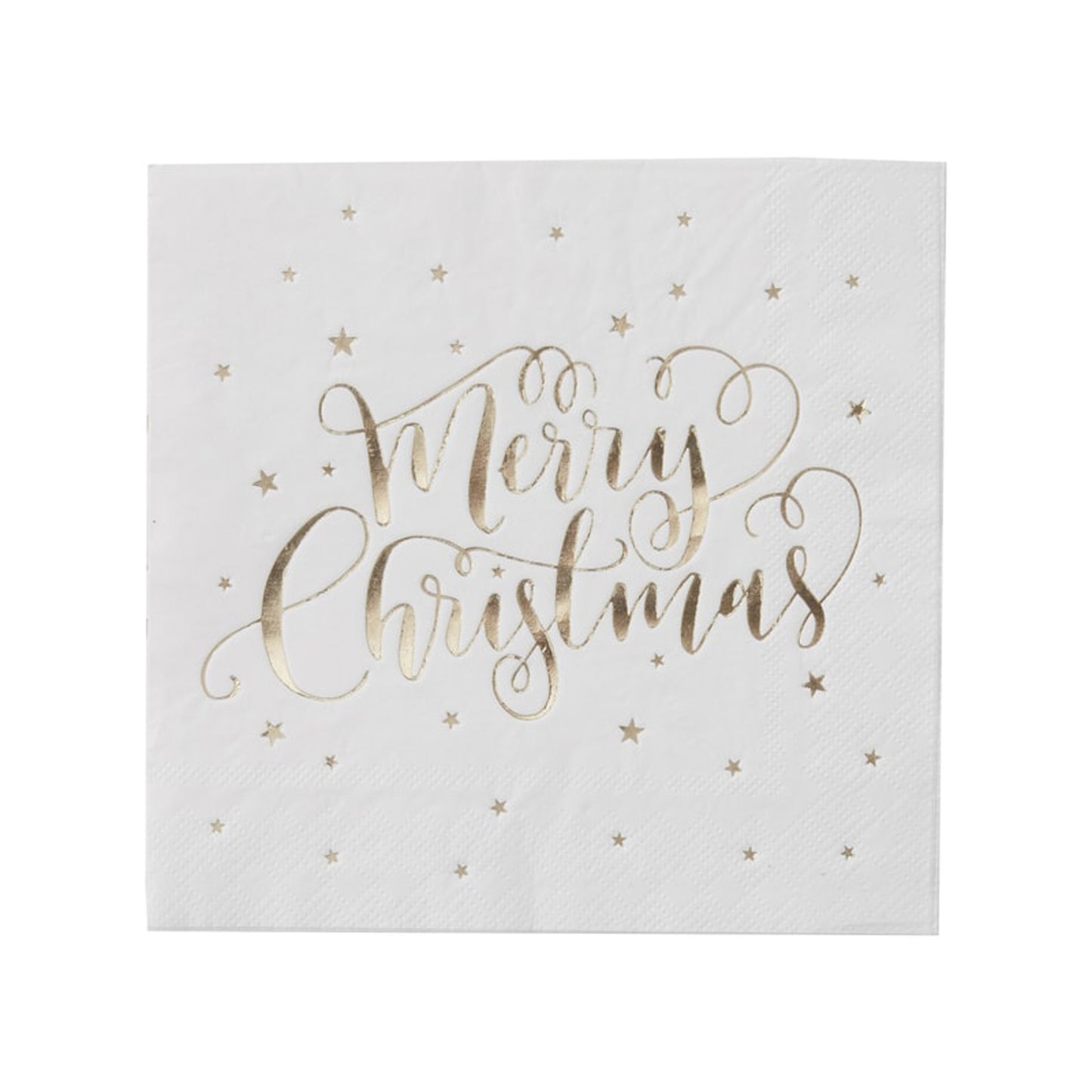 Gold  Foiled Merry Christmas Napkins