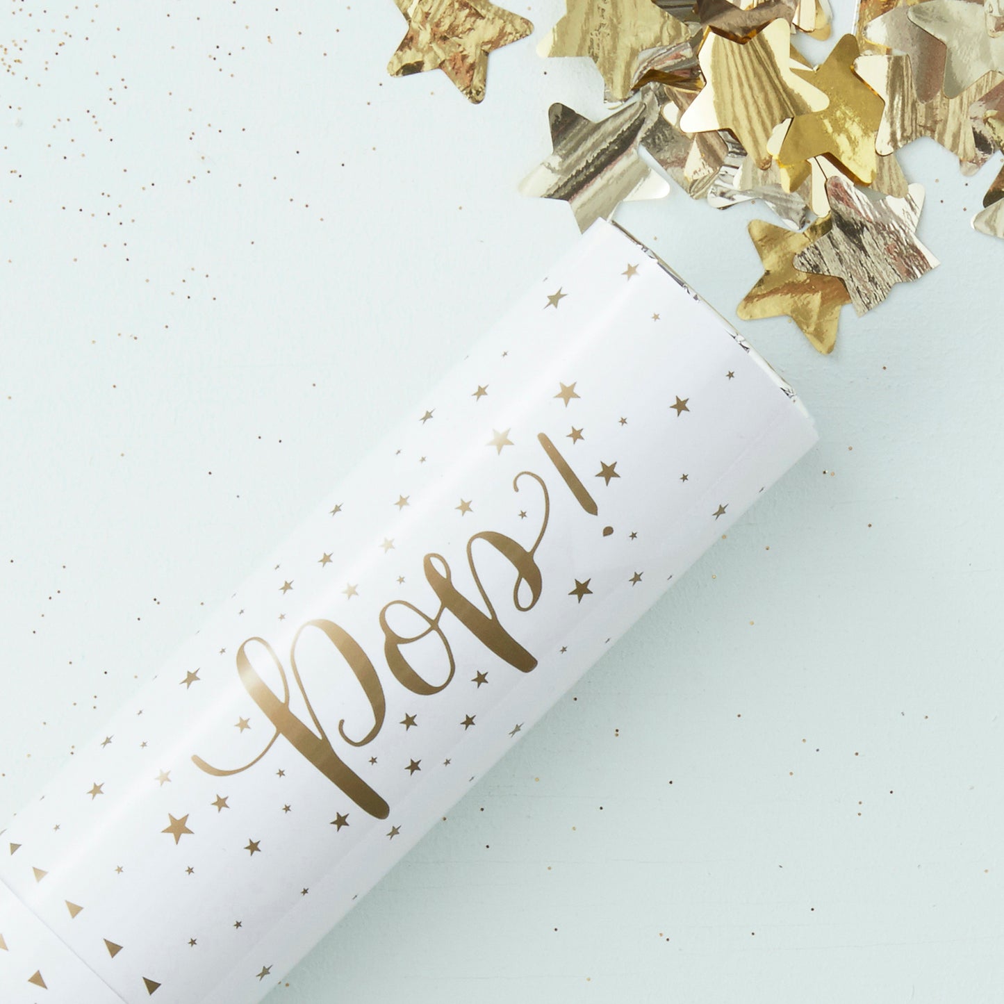 Gold Compressed Air Confetti Cannon Shooter - Metallic Star