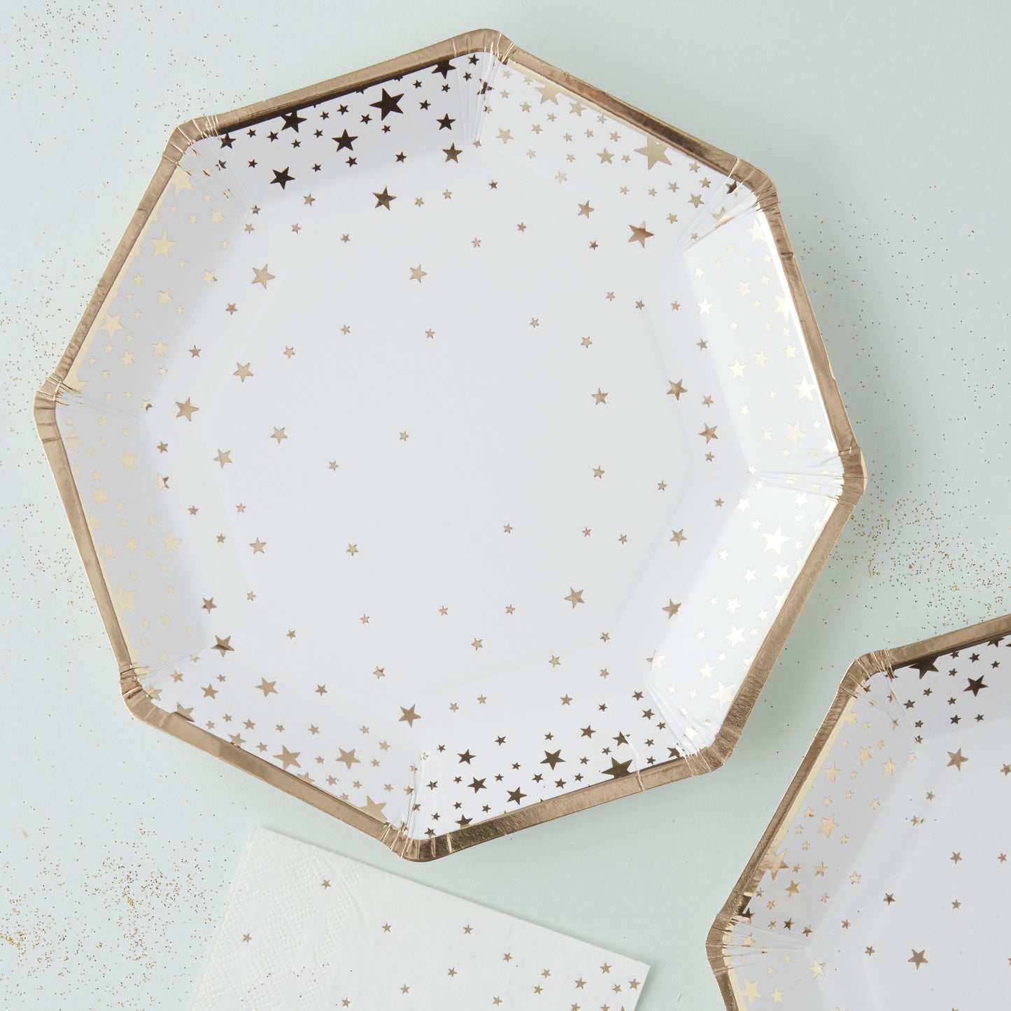 Gold Foiled Star Paper Plates