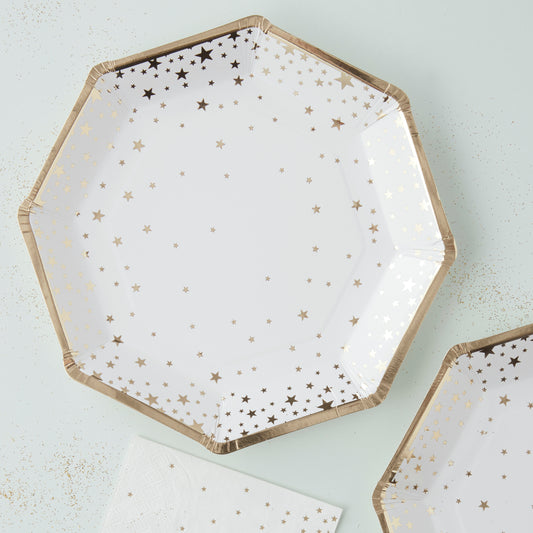 Gold Foiled Star Paper Plates