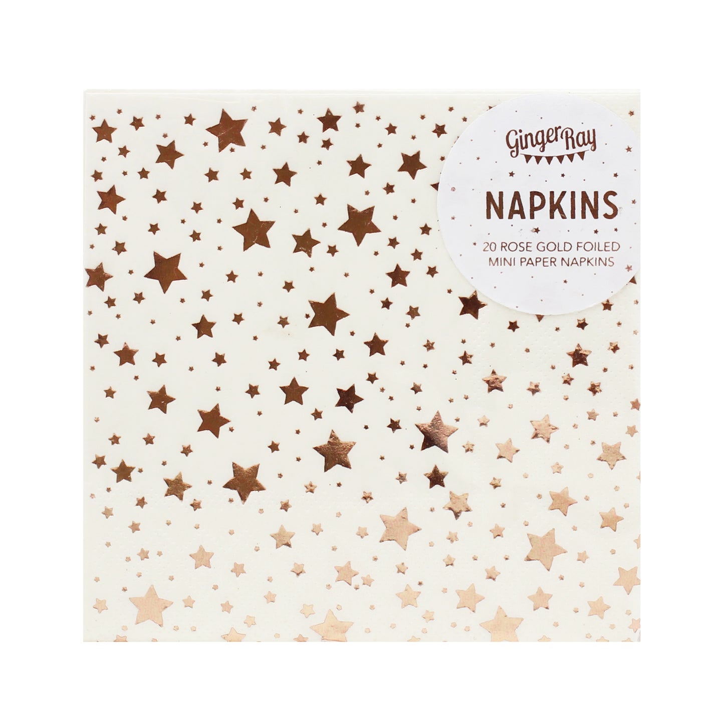 Rose Gold Foiled Cocktail Napkin